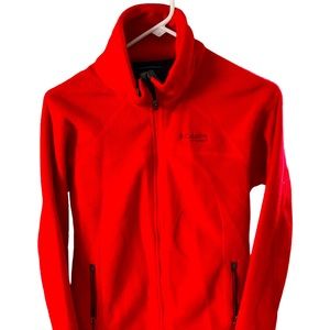 Columbia medium Omni-heat red fleece jacket.